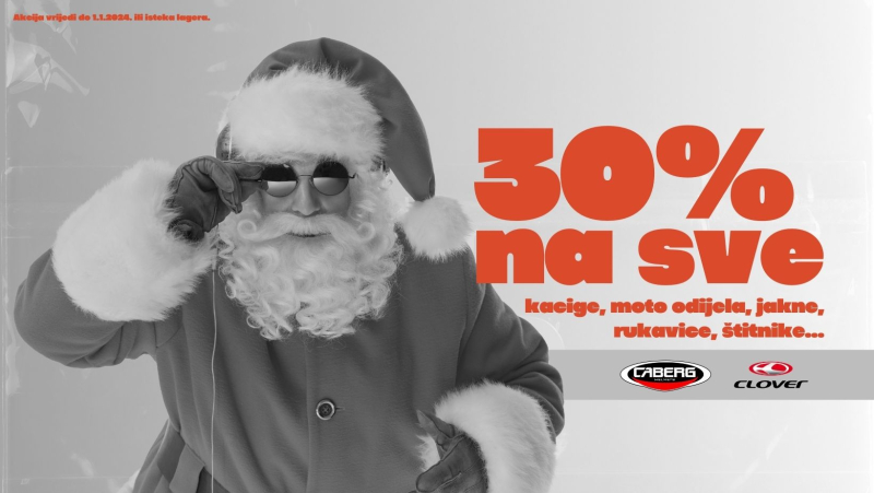 Velika Božićna akcija: Lager moto opreme snižen čak 30 posto!
